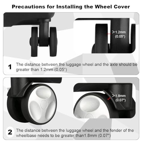 flintronic Luggage Wheel Protector, 8PCS Silicone Suitcase Wheel Covers, Reduce Noise Luggage Wheels Sleeve, Anti Scratch Luggage Wheel Protector for Most Suitcases — view 5