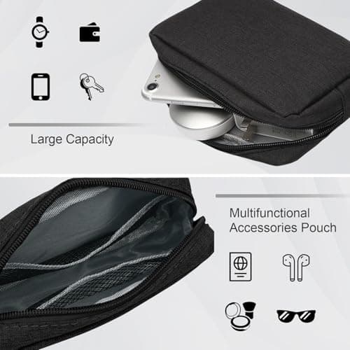 Flintronic Laptop Sleeve for 13 Inch, Portable Laptop Sleeve, Mens Lap-top Bag with Pockets and Compartments, Compatible with MacBook, Asus, Dell, HUAWEI 13 Inch Lap-top (Black) — view 5