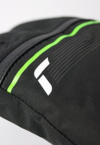 Reusch Men's Snow King Windproof and Extra Breathable Unisex Winter Gloves Finger Gloves Snow Gloves Ski Gloves Men Women Black/Green, 9 — view 4