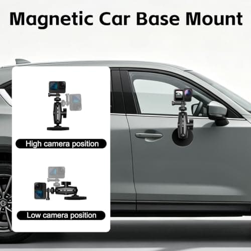 Magnetic Camera Mount Bike Handlebar Compatible for Insta360 Action Camera — view 6