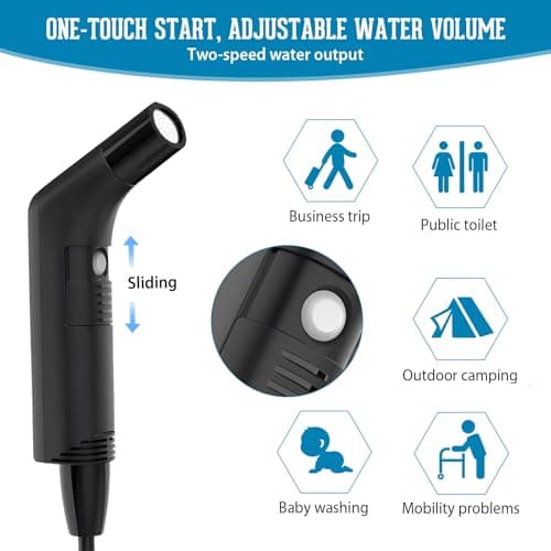 Portable Bidet,Electric Rechargeable Handheld Bidet Sprayer for Toilet — view 2