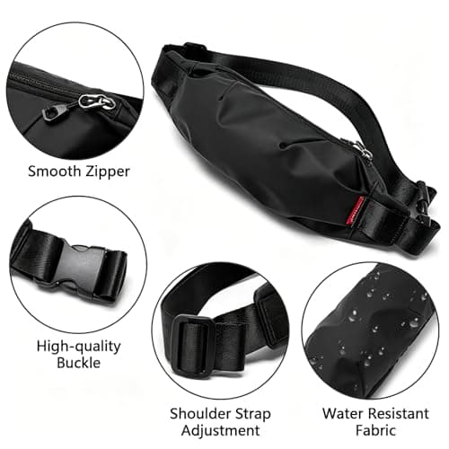 Large Bum Bag Crossbody Belt Bag Fashion Waist Pouch Hip Pack for Women Men — view 4