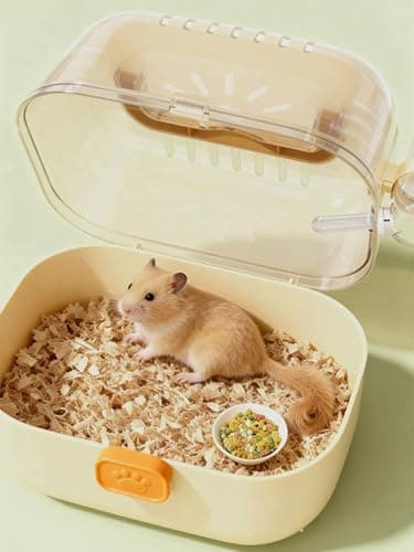 Hamster Carrier Travel Cage with Water Bottle for Golden & Dwarf Hamsters — view 2