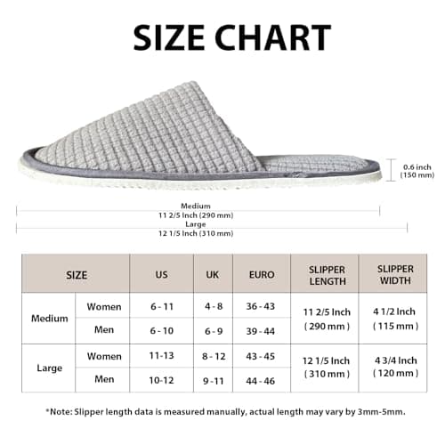 Anmerl Disposable Guest Slippers - Non-Slip Washable Hotel Shoes — view 3