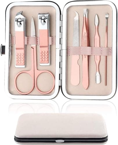 Manicure Set 7 Piece Nail Clipper Travel Manicure Pedicure Kit