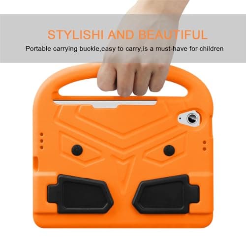 vsedkxis Kids Case for iPad mini 7 (A17 Pro) 2024 / Mini 6 8.3'' for Girl Boys,Shockproof Light Weight EVA Rugged Cover Heavy Duty Protective Case with Handle Kickstand (Orange) — view 5