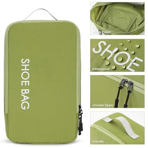 Asnews 2 Pack Shoe Bags for Travel, Zippered Shoe Storage Organizer — view 4