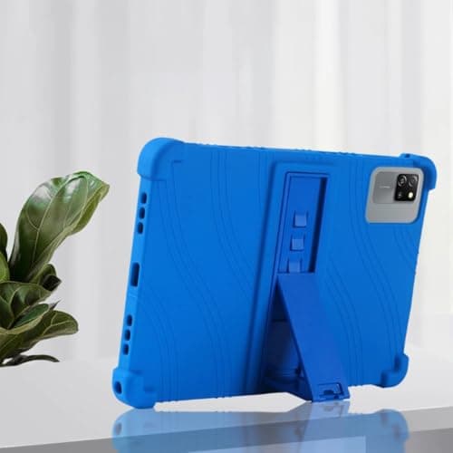 INSOLKIDON Compatible with Case for Blackview Tab 60 WiFi 10.1 inch tablet, Full Coverage Ultra Slim adjustable Stand Silicone Shockproof Lightweight Protective Cover Case (Sky Blue) — view 4