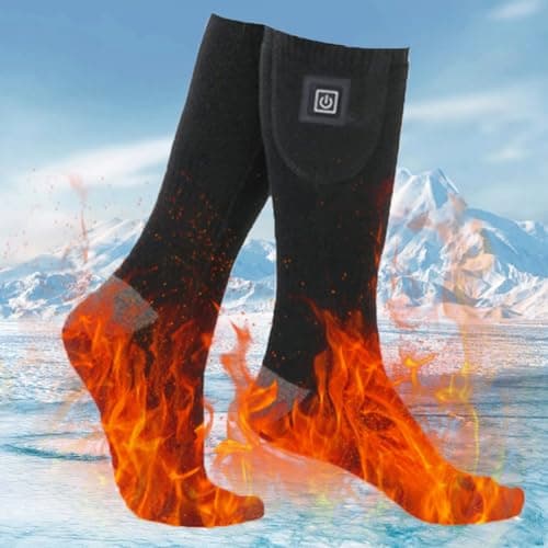 Heated Socks, Electric Heated Socks For Men And Women, Winter Foot Warmer Socks, Washable Electric Heated Socks With 3 Heating Settings, Suitable For Ski Riding, Snowboarding, Camping
