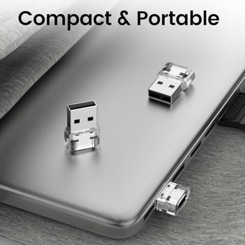 MOSWAG USB to USB C Adapter 10Packs, USB A to USB C Adapter Male to Female for iPhone 17/16/Pro/Plus, iPad, Samsung S26/S25, Apple Watch Ultra, Car, Laptop Charger, Quest – 480Mbps, Transparent Shell — view 6
