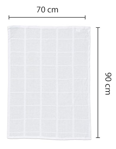 KAM LABELZ Newborn Baby Girl Boy Unisex Extra Soft Light Weight Cellular Blankets| 100% Cotton Eco Friendly Machine Washable| Fits for Moses Basket Pram Crib Travel Car Home| 70 X90 CM (White) — view 4