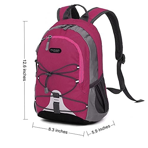Bseash 10L Small Hiking Backpack for Kids Ages 3-6 Girls Boys Under 4 feet, Mini Waterproof Outdoor Sport Travel Camping Daypack (Rose Red) — view 2