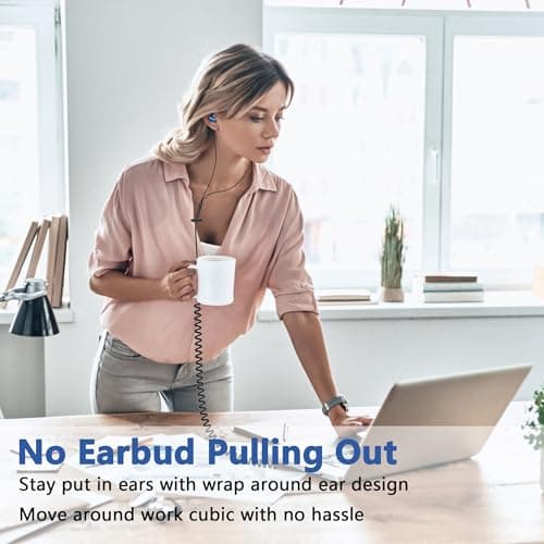 MOXKING TV Headphones with 16FT Long Cord, Wired Earphones with 3.5mm Jack — view 3