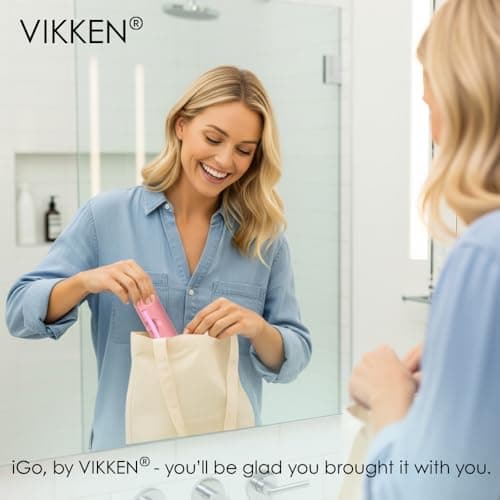 VIKKEN® 250ml iGo X Portable Travel Bidet USB-Type C Electric Rechargeable Mobile Handheld Water Sprayer Personal Hygiene Self Care for Women & Men, Pink — view 2