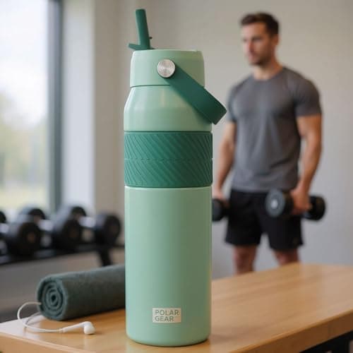 Polar Gear 850ml Insulated Water Bottle with Flip Straw Double Wall — view 3