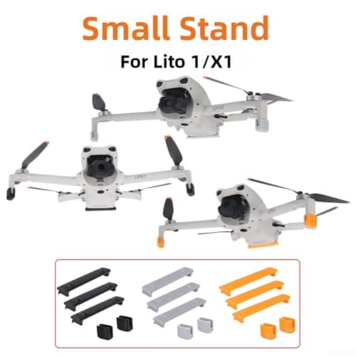 3-Pack Tripod Set for DJI Lito 1 X1 Spares(Black) — view 3
