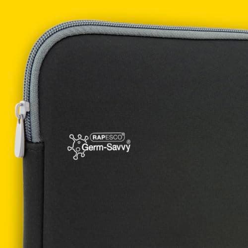 Rapesco 1812 Laptop Sleeve with Antibacterial Protection, 17.3", Black — view 5