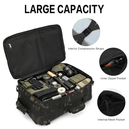 TUGUAN Camo Duffle Backpack for Travel Tactical GymBag Men Luggage Rucksack — view 3