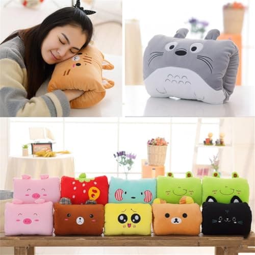 Kids Cartoon Hand Warmer Pillow, Soft Plush Non-Electrical Hand Pillow for Napping & Travel, Cute Cartoon Design Winter Essentials (Brown Bear) — view 5