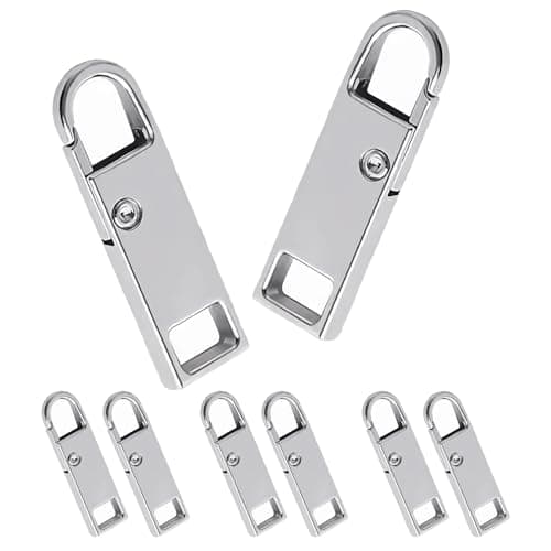 Deoward Zipper Pull Replacement Metal Zipper Handle Mend Tab Repair (6 PCS)