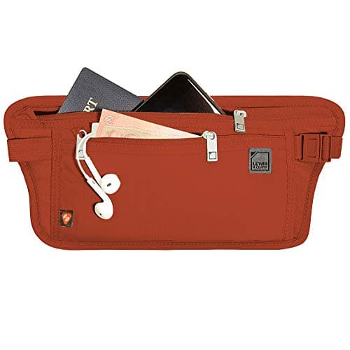 Lewis N. Clark RFID Blocking Money Belt Travel Pouch Waist Stash + Credit Card, Id, Passport Holder for Women & Men, Rust, One Size, RFID Money Belt Travel Pouch Waist Stash + Credit Card, Id,
