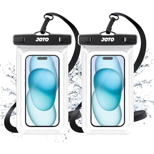 JOTO 2 Pack Waterproof Phone Pouch Cellphone Dry Bag Case for iPhone 17 Air 16 15 14 13 12 Pro Plus Max XR X 8 7 6S SE, Galaxy S23 S22 S22+ S21 up to 7" -Clear