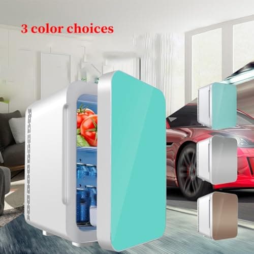 GIZNXBA 20L Mini Fridge, Large Capacity Compact Cooler And Warmer, Single Door Compact Refrigerator, Mini Skincare Fridge For Cars, Road Trips, Homes, Offices(Color:/Gold,Size:110V) — view 2