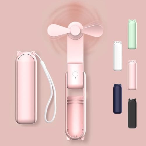 Handheld Fan Rechargeable Portable Travel Hand Fan Foldable Handheld Fan