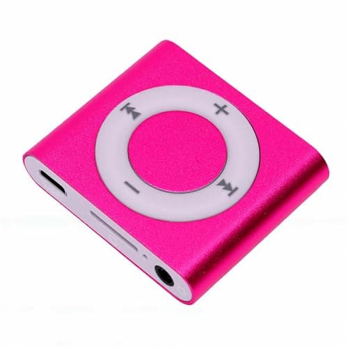 Cocoarm Portable MP3 Player with Speaker Aluminum Alloy Music Player HiFi Sound 18 Hour Playback 64GB Card Support 3.5mm Earphones for Students Running Travel (Rose Red) — view 3