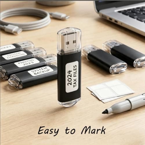 jiqichimao 5 Pack 32GB Black Plastic USB Flash Drive, USB 2.0 usb drive — view 4
