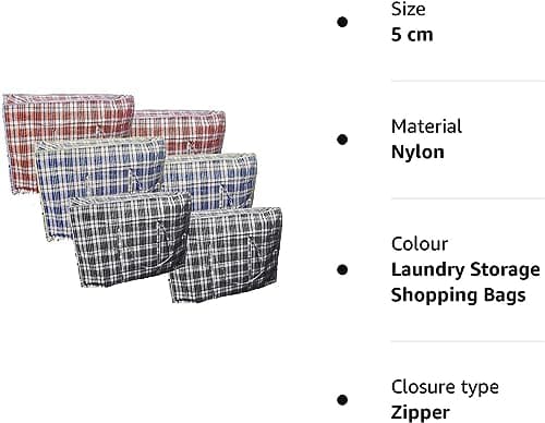 Bargain factory Laundry Bags, 10 Pack Large Storage Bags With Zips, Plastic Bag Storage, Laundry Bags With Zips, Travel, Washing Bags for Laundry (60X80 cm) — view 2