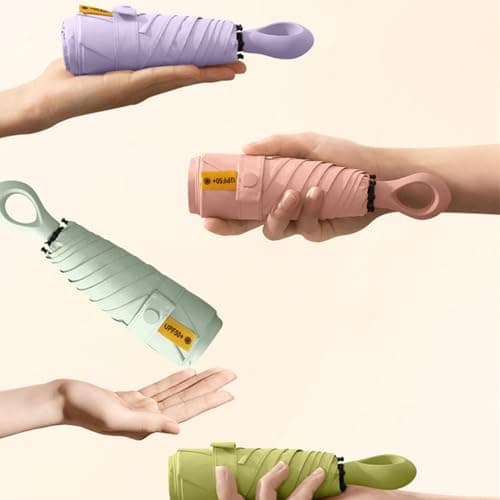 Lightweight folding rain umbrella travel size sun umbrella sunscreen foldable umbrella, d — view 2