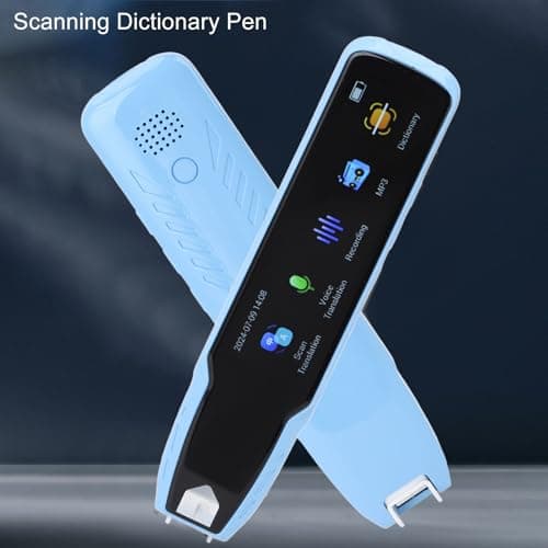 Scan Translator Pen, Text to Speech Reading Pen, Smart Recoring Pen for Students, Dyslexia, Wireless Voice Language Translator for Travel Business (Blue) — view 6