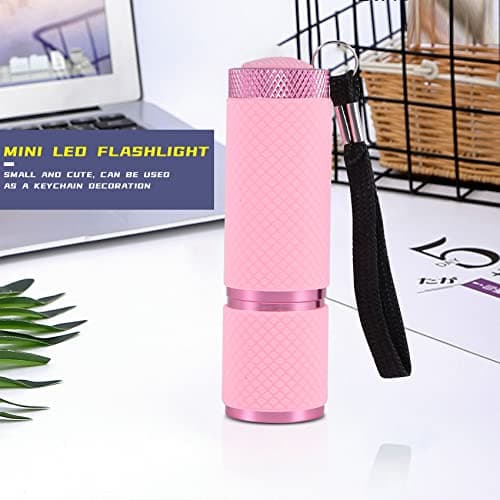ANBP Outdoor Mini Pink Rubber Coated 9-LED Flashlight Torch, White,pink — view 4
