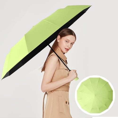 FANSEZQ ANSEZQ Windproof Travel Umbrella - Automatic Open Close, 24 Ribs Heavy Duty Compact Folding Umbrella, UV Protection Rain Umbrella for Men and Women (burgundy) — view 6