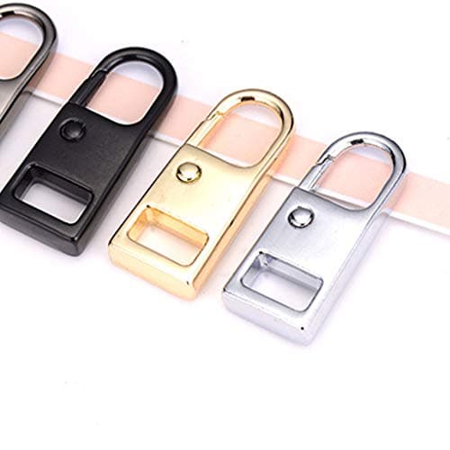 Zipper Pull Tab Replacement Metal Extension Handle Fixer Luggage Backpack Suitcase Button Spring Assortment — view 5