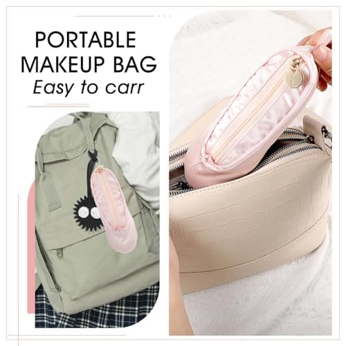 Tucnoeu Ballet Shoe Makeup Bag,Ballerina Slipper Make up Pouch Bag,Pink Portable Bow Make up Bags Small Cosmetic Mini Makeup Bags for Girls — view 6