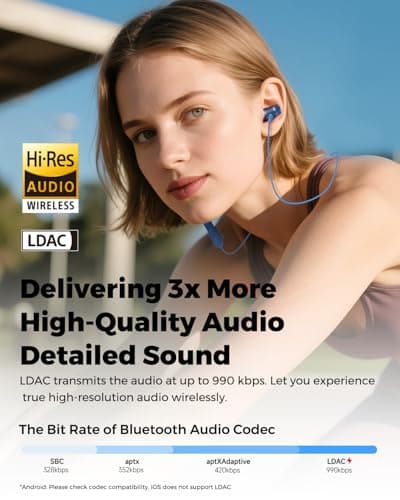SoundPEATS Q40 HD Wireless Neckband Headphones with LDAC, IP67 & 20-Hour — view 2