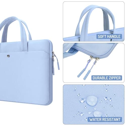MicaYoung Laptop Sleeve Case 15.6 inch Lightweight Waterproof Carrying Bag Compatible with 15 15.6 16 inch Acer Asus Dell HP Thinkpad Chromebook Computer Notebook, Blue — view 3