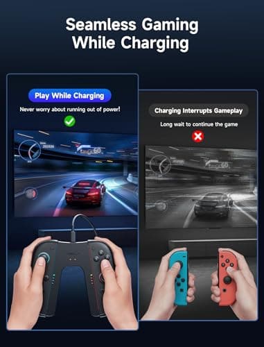 JSAUX Non-Slip Ergonomic Charging Grip for Switch 2 JoyPads — view 5