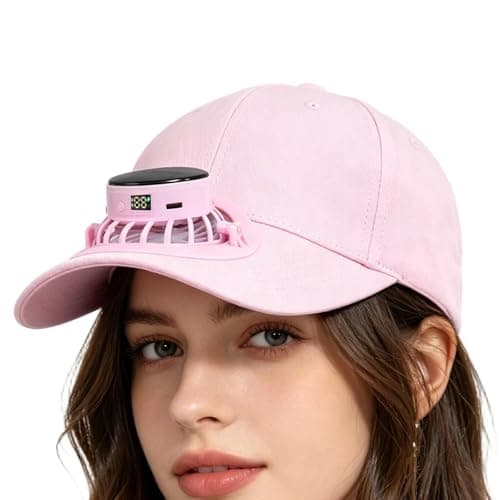Sun Hat with Fan Detachable Digital Display USB Rechargeable Protection