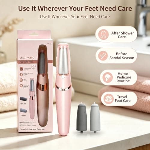 Electric Rechargeable Callus Remover Foot File with 2 Grinding Heads — view 4