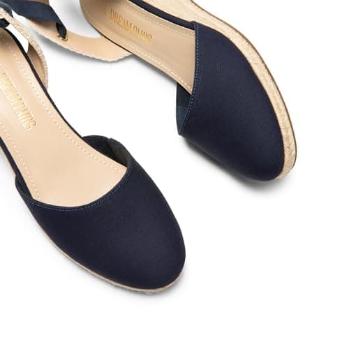 DREAM PAIRS Womens Espadrilles Platform Sandals,Navy-Canvas,5.5 — view 5