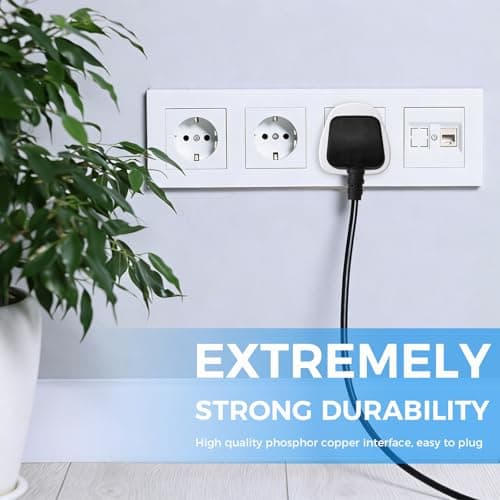 2pack Jsdoin EU Travel Adapter, 13A UK to European Plug Adapter, Europe Converter Type C, E, F for Spain, Italy, Portugal, Germany, Netherlands, Greece, Poland, Turkey and More（2pack) — view 5