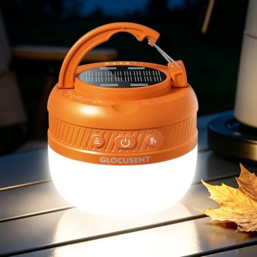 Glocusent Rechargeable Camping Light, 120H Pocket Tent Camping Lantern IPX5