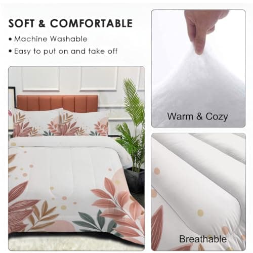 Down Duvet Set Bohemian Plants For Children Kids Boys Girls Microfiber — view 5