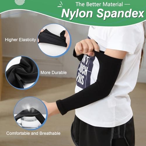 Newbyinn Kid Arm Sleeve 4 Pairs, Compression Arm Sleeve — view 3