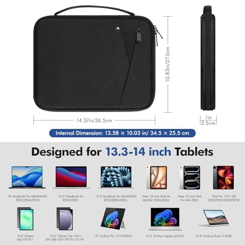MoKo 13-14 Inch Laptop Sleeve Bag with Carry Handle — view 2