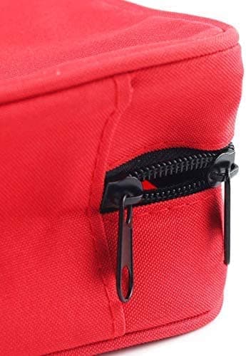 PAXLAMB First Aid Bag First Aid Kit Empty Medical Storage Bag Red Trauma Bag for Emergency First Aid Kits Car Workshop Cycling Outdoors (Red 1) — view 5