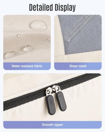 LIGHT FLIGHT 8pcs Packing Cubes, Travel Suitcases Organiser, Khaki — view 4
